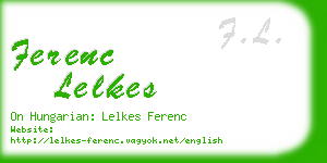 ferenc lelkes business card